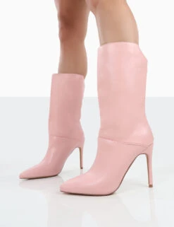 Lisel Pink PU Pointed Toe Stiletto Heeled Ankle Boots 6 Lisel Pink PU Pointed Toe Stiletto Heeled Ankle Boots -Boots Store 0027 8839588d 7587 407e 970b a5665141c5f9