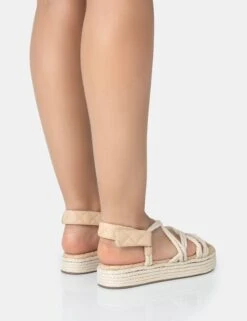 Duffy Wide Fit Ecru Rope Flat Dad Sandals -Boots Store 771A2291 29071807 6141 4632 9ba8 7663f8c9eecc