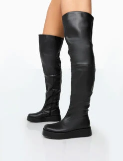 Erica Wide Fit Black Pu Chunky Platform Over The Knee Boots 6 Erica Wide Fit Black Pu Chunky Platform Over The Knee Boots -Boots Store 771A5442 95042358 dd4e 4176 af0c 036fe39437cf