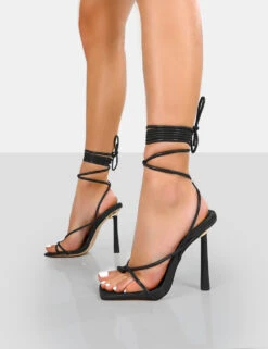 Lacey Wide Fit Black Patent Square Toe Strappy Lace Up Stiletto Heels 6 Lacey Wide Fit Black Patent Square Toe Strappy Lace Up Stiletto Heels -Boots Store 771A9161 50a51d5d 95fd 4984 b8c2 8f94ecbcd00c