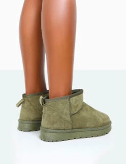 Flurry Khaki Faux Suede Ultra Mini Ankle Boots -Boots Store 771A9969 3a536c78 5d33 4e2f b156 a3f9eb8dedf9