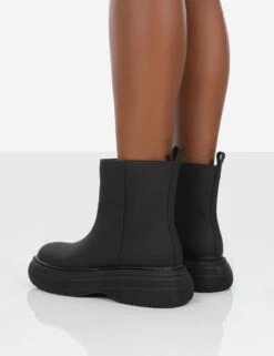 Caia Black Platform Chunky Sole Ankle Boot -Boots Store 7 5f383f16 fc89 4c92 8ce8 3771ff07a52b