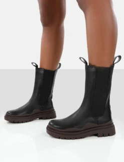 Cherry Black Chunky Sole Chelsea Ankle Boots -Boots Store detail 3de5d190 b470 41a5 8fce ea84ee3e60ad