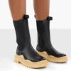 Oakley Black And Butter Platform Chunky Sole Ankle Boots