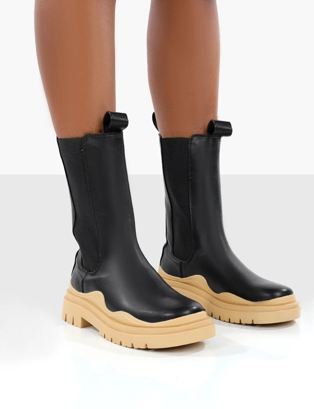 Oakley Black And Butter Platform Chunky Sole Ankle Boots 1 Oakley Black And Butter Platform Chunky Sole Ankle Boots