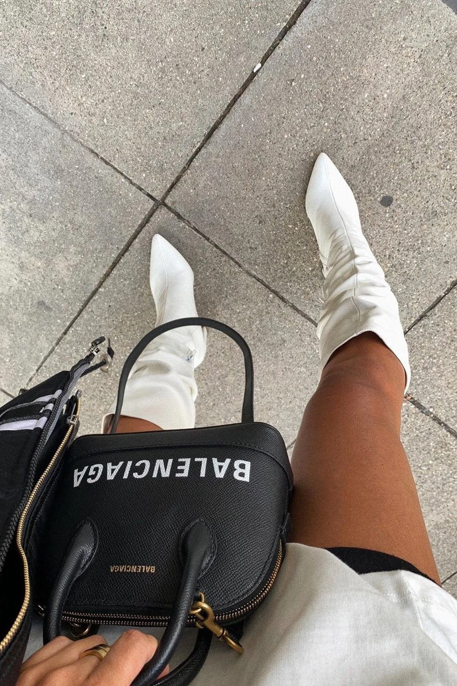 Mine Wide Fit White PU Knee High Boots 6 Mine Wide Fit White PU Knee High Boots - Image 6